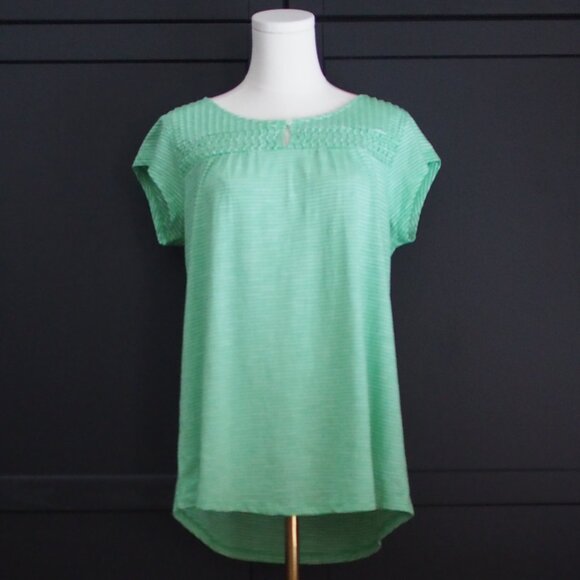 Lands' End | Smocked Cap Sleeve Striped Top - Picture 5 of 5